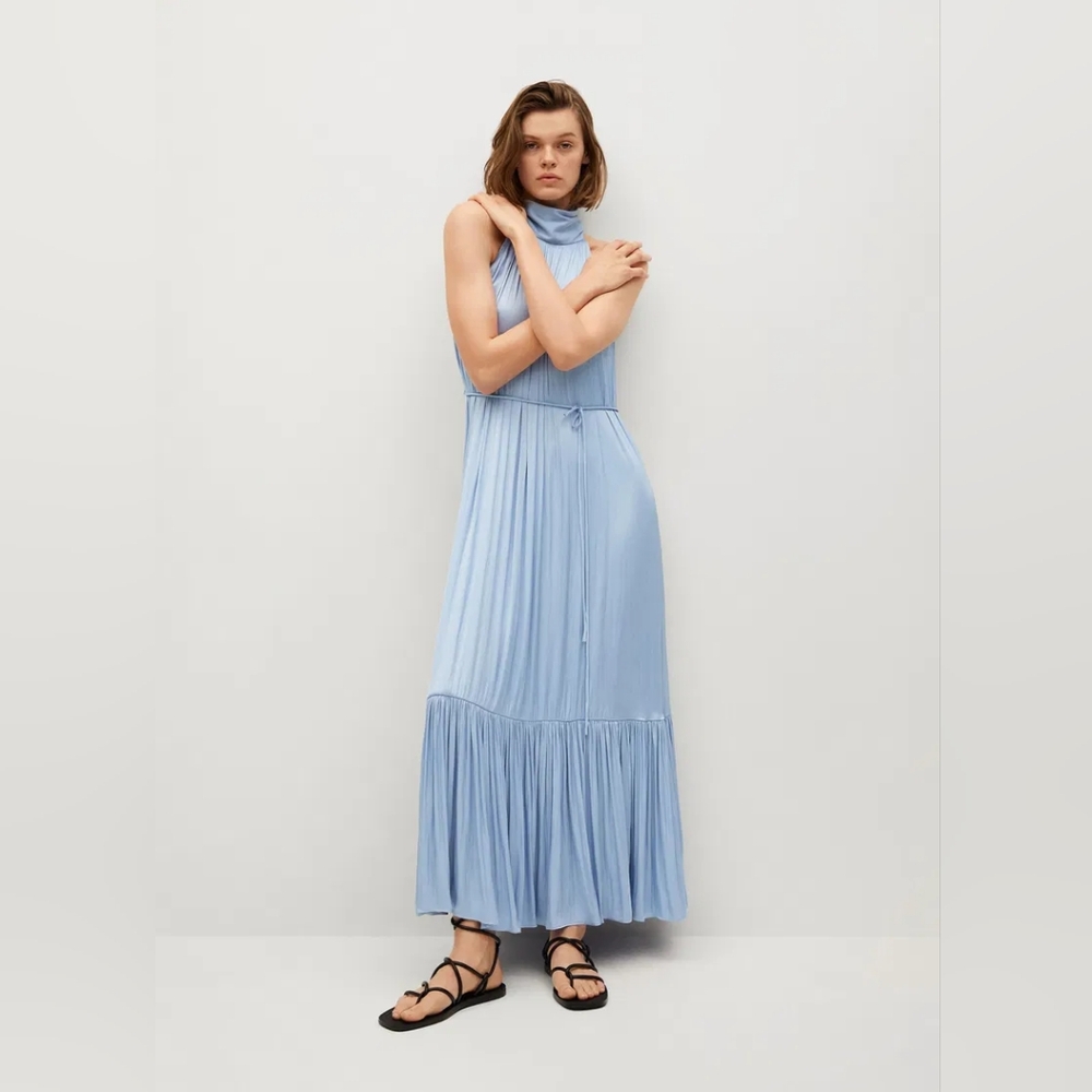 Mango Light Blue Dress - Size 6 - New With Tags